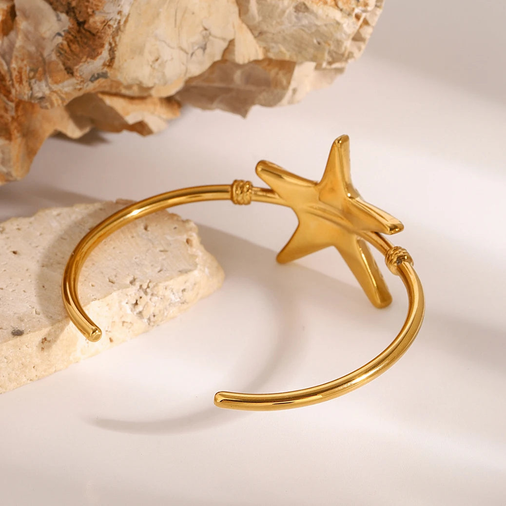Gold Starfish Statement Bracelet