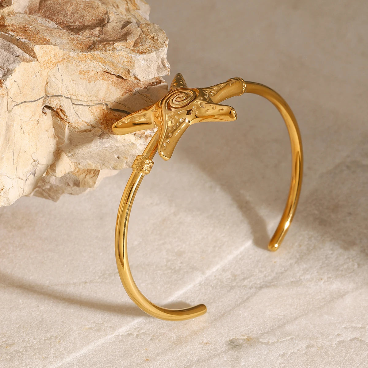 Gold Starfish Statement Bracelet