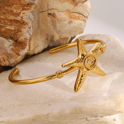Gold Starfish Statement Bracelet