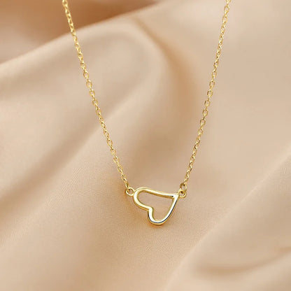 Dainty Asymmetrical Clavicle Heart Necklace