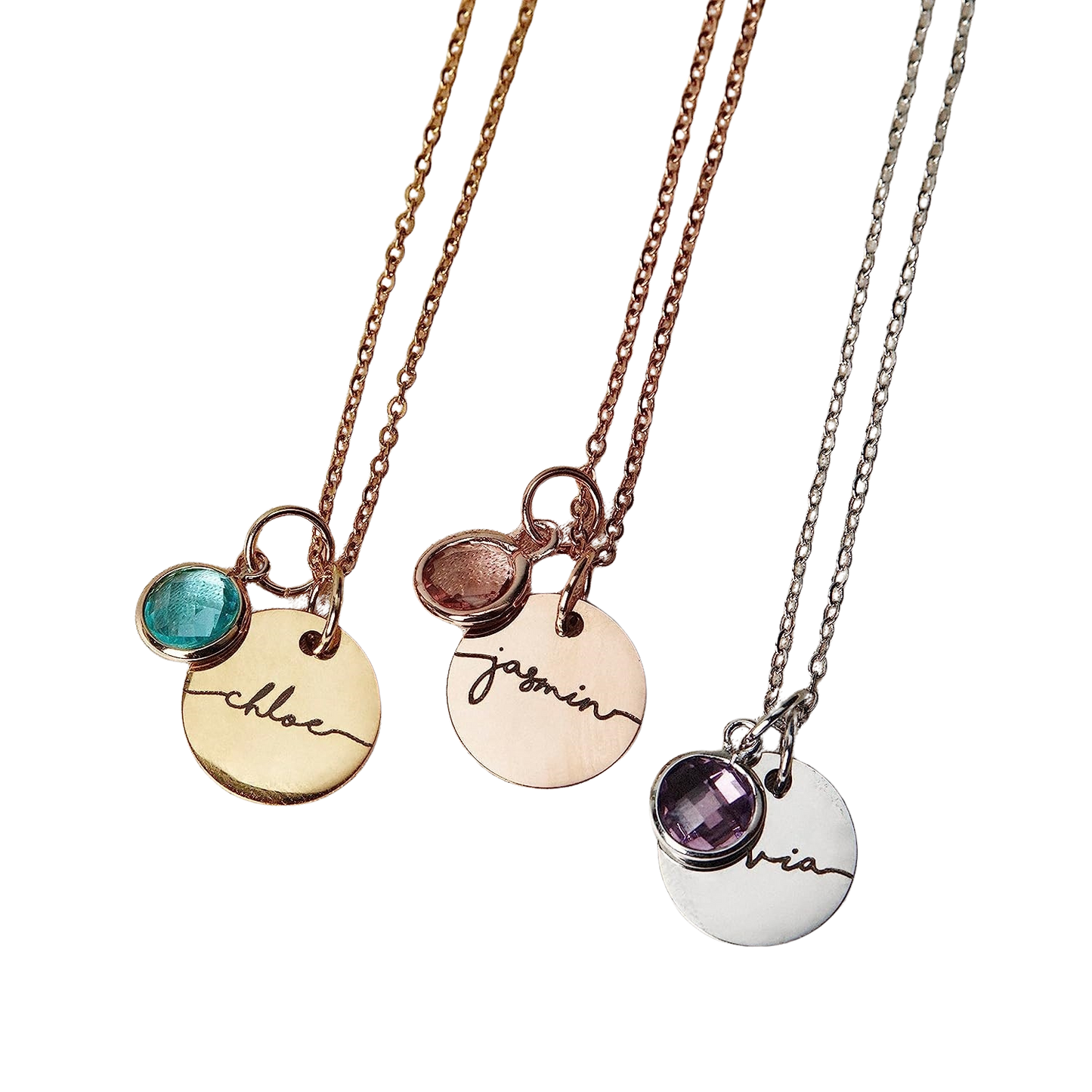 Personalized Name & Birthstone Necklace