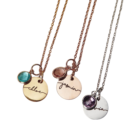 Personalized Name & Birthstone Necklace