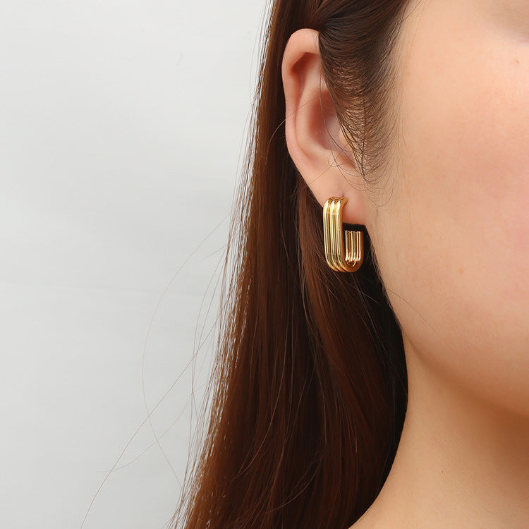Sculpted Stack Hoop Earrings