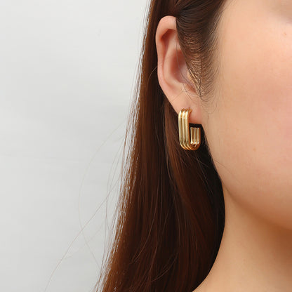 Sculpted Stack Hoop Earrings