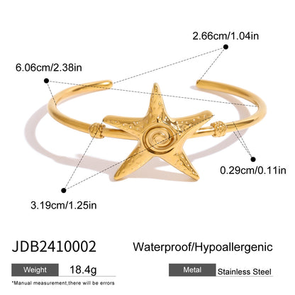 Gold Starfish Statement Bracelet