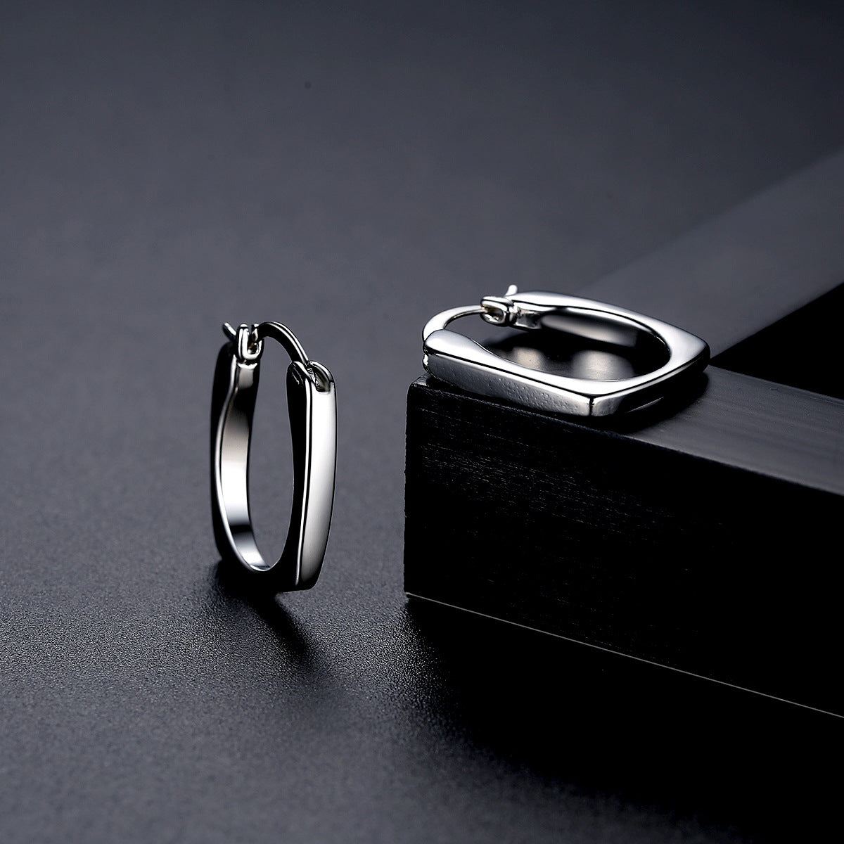 Sleek U-Shaped Hoop Earrings