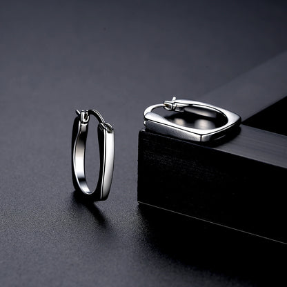 Sleek U-Shaped Hoop Earrings