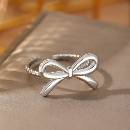 Minimalist Bow Adjustable Ring