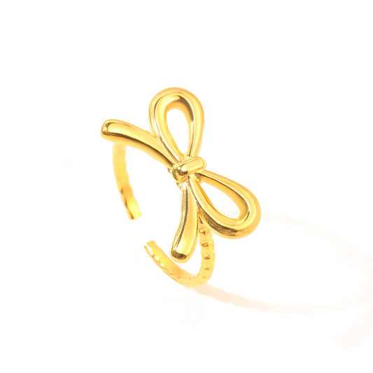 Minimalist Bow Adjustable Ring