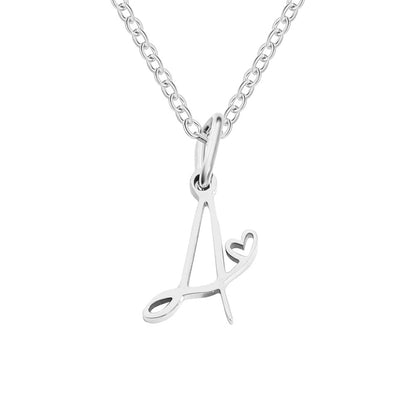 Personalized Initial Heart Necklace – Gold or Silver