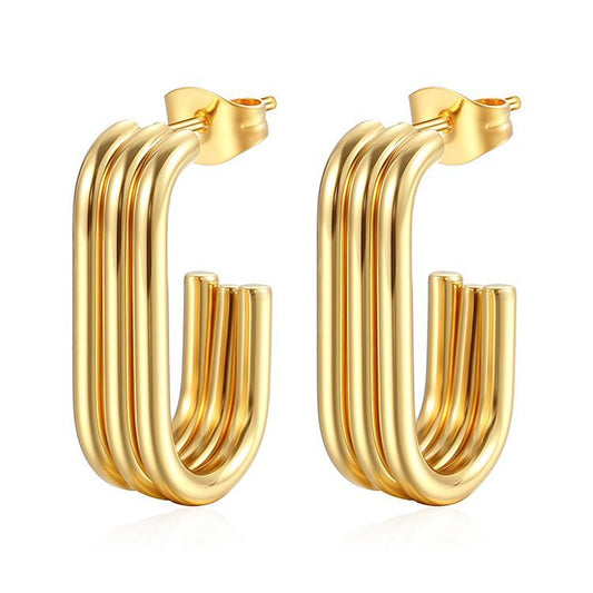 Sculpted Stack Hoop Earrings