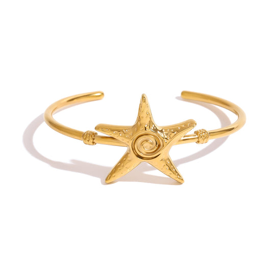 Gold Starfish Statement Bracelet