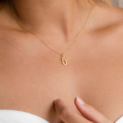 Personalized Initial Heart Necklace – Gold or Silver