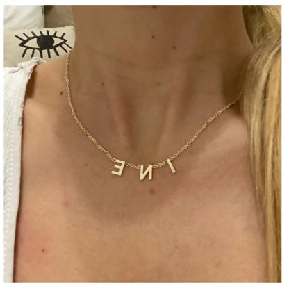 Minimalist Custom Name Letter Necklace