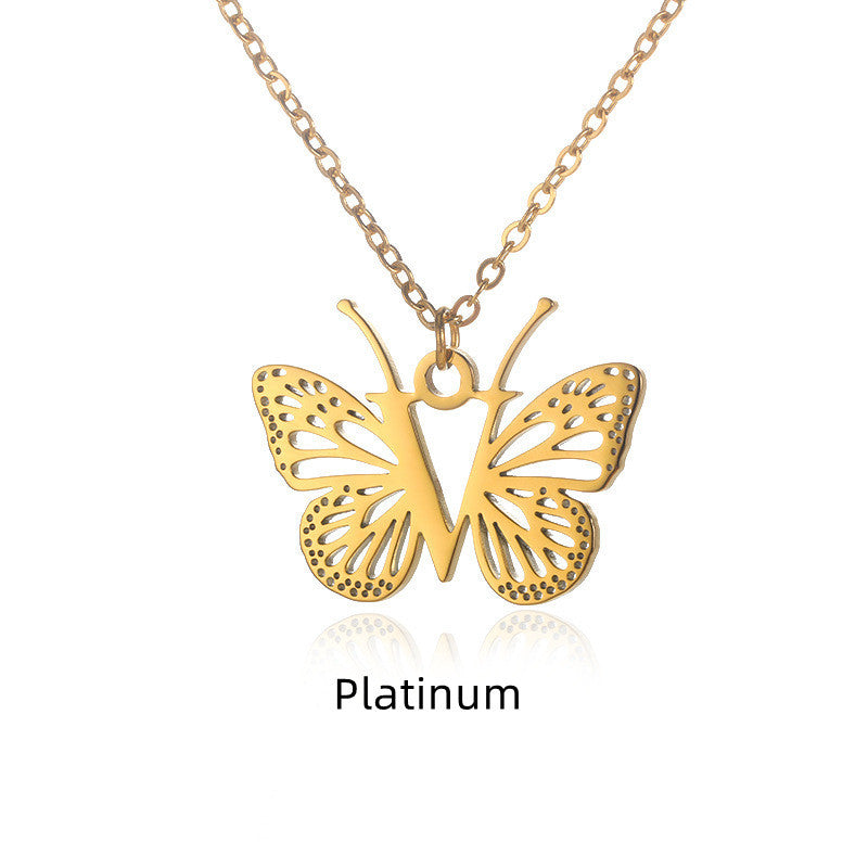 Initial Butterfly Necklace – Personalized Wings