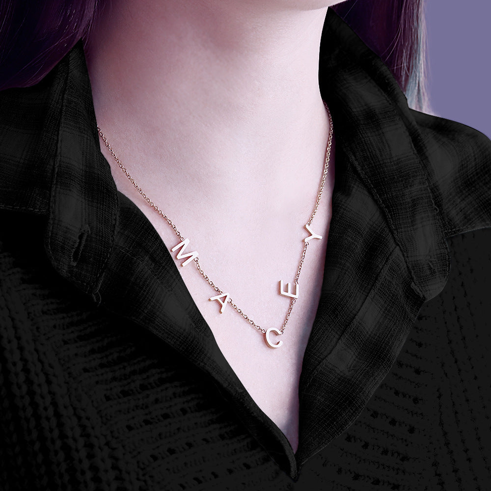 Minimalist Custom Name Letter Necklace