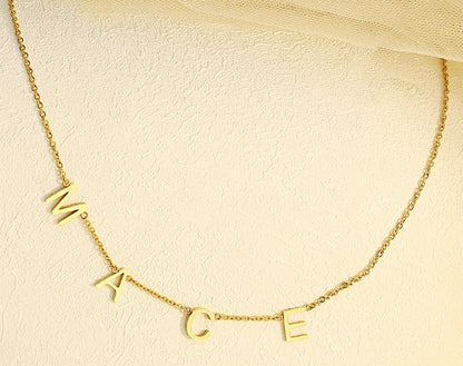 Minimalist Custom Name Letter Necklace