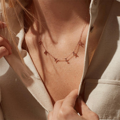 Minimalist Custom Name Letter Necklace