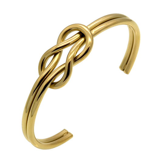 Infinity Knot Cuff Bracelet – Gold or Silver