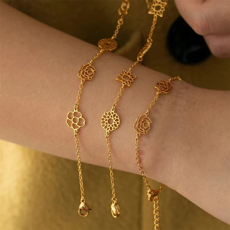 Custom Birth Flower Bracelet – Bloom With Meaning