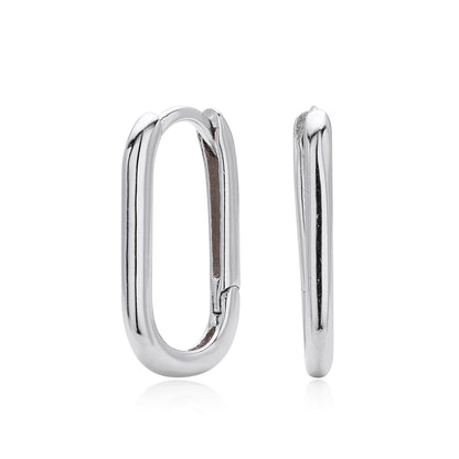 Minimalist Oval Huggie Earrings