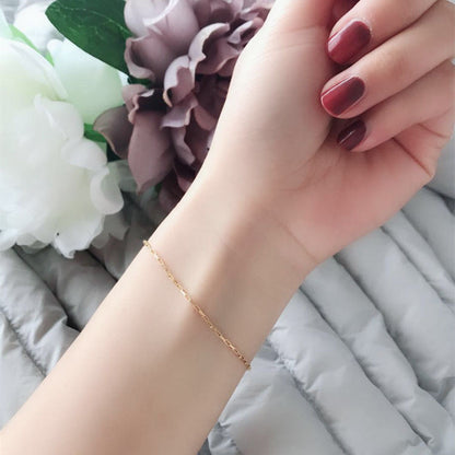 Ultra Fine Dainty Gold Minimalist Chain Bracelet