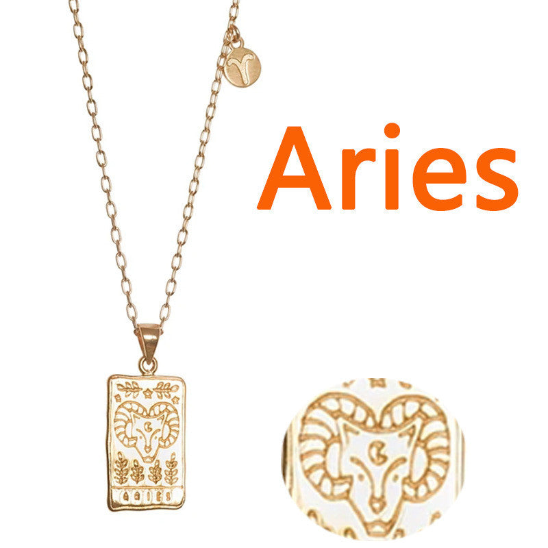 Zodiac Sign Pendant Necklace – 12 Constellations in Gold