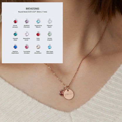 Personalized Name & Birthstone Necklace