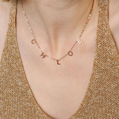 Minimalist Custom Name Letter Necklace