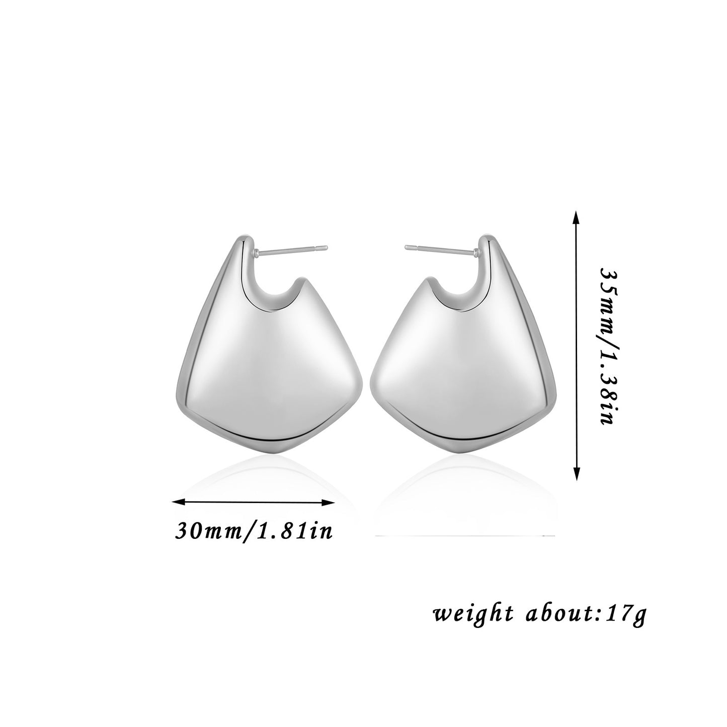 Modern Sculpted Hoop Earrings