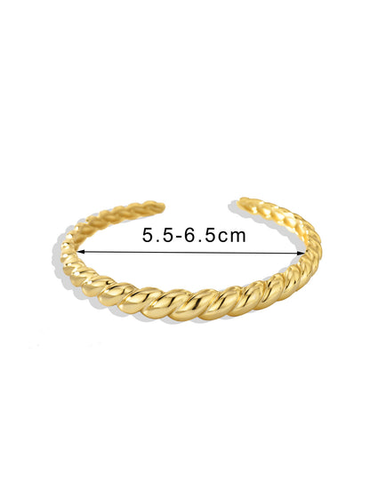 Twisted Elegance Cuff Bracelet – Gold or Silver