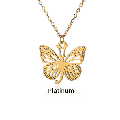 Initial Butterfly Necklace – Personalized Wings
