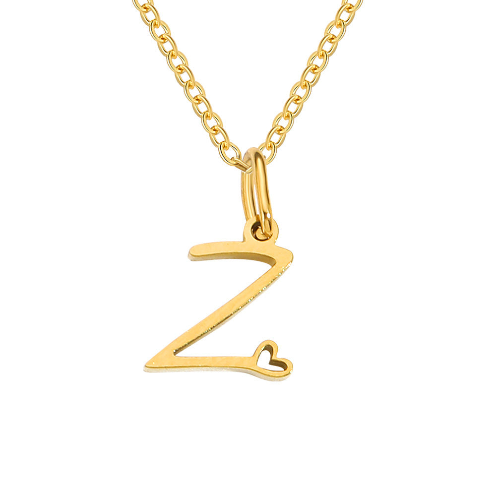 Personalized Initial Heart Necklace – Gold or Silver