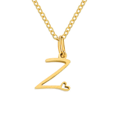 Personalized Initial Heart Necklace – Gold or Silver