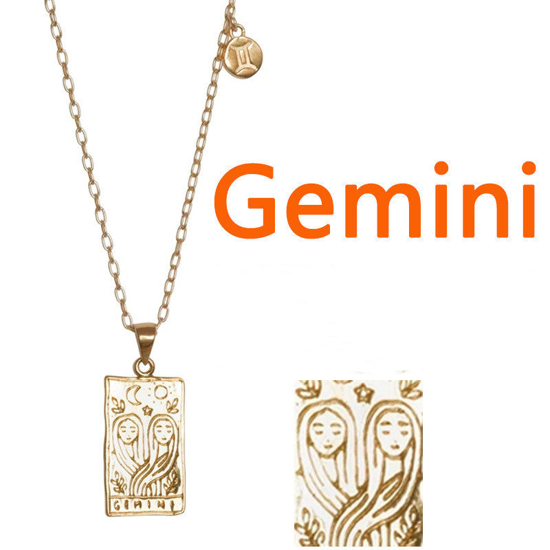 Zodiac Sign Pendant Necklace – 12 Constellations in Gold