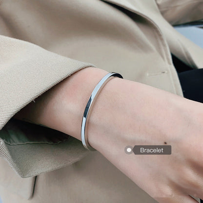 Minimalist Open Cuff Hexagon Bracelet