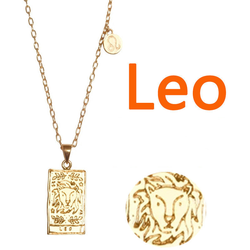 Zodiac Sign Pendant Necklace – 12 Constellations in Gold