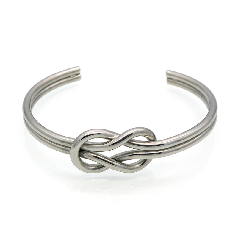 Infinity Knot Cuff Bracelet – Gold or Silver