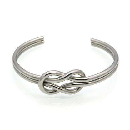 Infinity Knot Cuff Bracelet – Gold or Silver