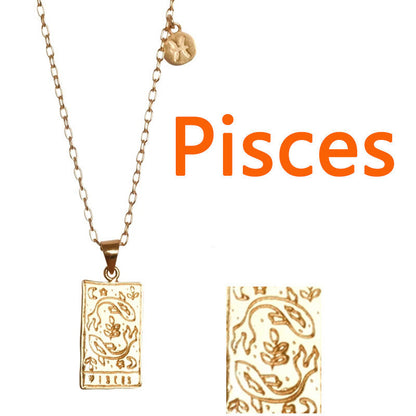 Zodiac Sign Pendant Necklace – 12 Constellations in Gold